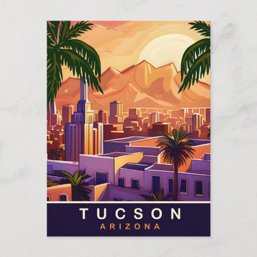 Carte Postale Tucson, Arizona, Skyline, Voyage (Devant)