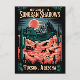 Carte Postale Tucson ensorcelé, Arizona Voyage Horreur Vintage