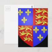 CARTE POSTALE TUDOR COAT OF ARMS KING HENRY VIII. (Devant / Derrière)