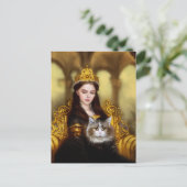 Carte Postale Tudor princesse avec son chat (Debout devant)