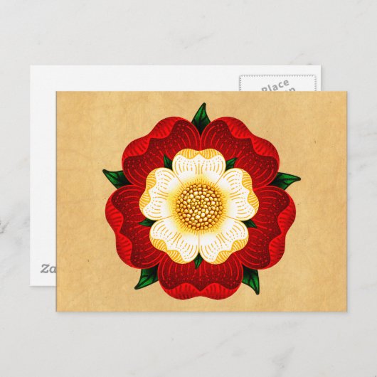 Carte Postale Tudor Rose (Devant / Derrière)