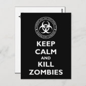 Carte Postale Tuer des zombies (Devant / Derrière)
