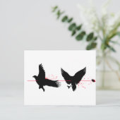 Carte Postale Tuer Deux Oiseaux Avec Une Pierre (Debout devant)