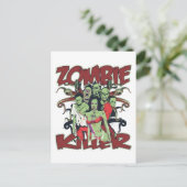 Carte Postale Tueur de Zombie (Debout devant)