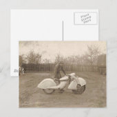 CARTE POSTALE TUEZ ET FREUND MOTORCYCLE. (Devant / Derrière)