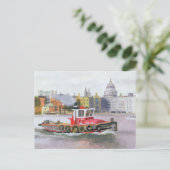 Carte Postale Tug rouge passant St. Pauls 1996 (Debout devant)