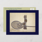 Carte Postale Tughra de Suleiman (Devant / Derrière)