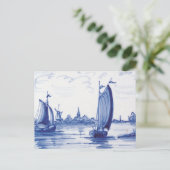 Carte Postale Tuile bleue traditionnelle (Debout devant)