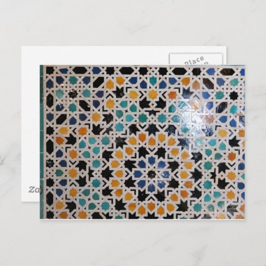 Carte Postale Tuile murale Alhambra #9 (Devant / Derrière)