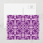 Carte Postale Tuiles marocaines - violet et orchidée (Devant / Derrière)