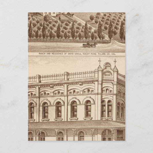 Carte Postale Tulare County Bank (Devant)