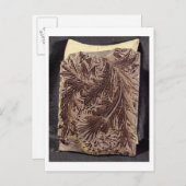 Carte Postale Tulip design printing block, 1875 (Devant / Derrière)