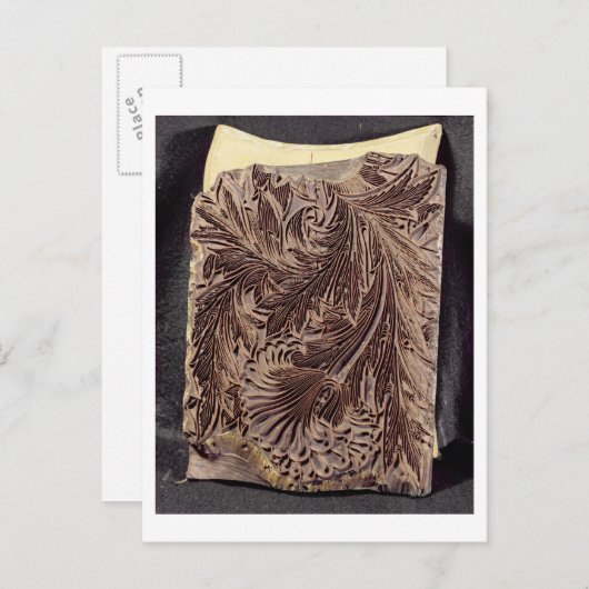 Carte Postale Tulip design printing block, 1875 (Devant / Derrière)