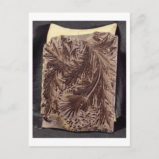 Carte Postale Tulip design printing block, 1875 (Devant)