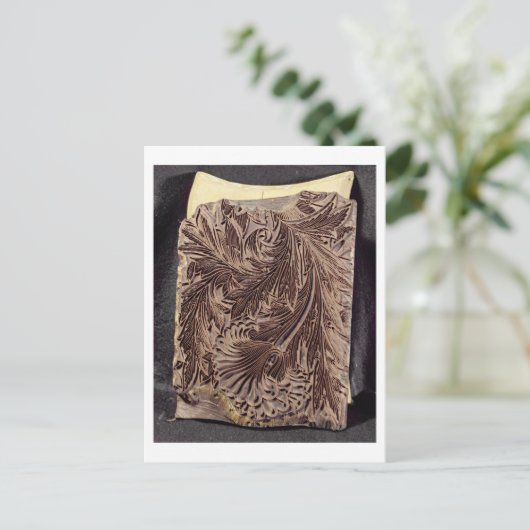 Carte Postale Tulip design printing block, 1875 (Debout devant)