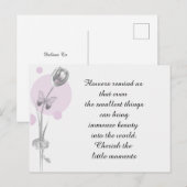 Carte Postale Tulip Fleur Merci (Devant / Derrière)