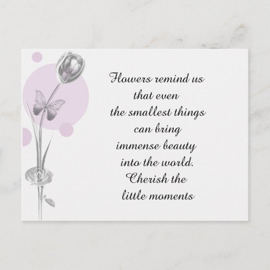 Carte Postale Tulip Fleur Merci (Devant)