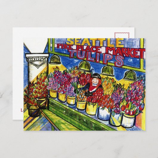 Carte Postale Tulip Lady (Devant / Derrière)