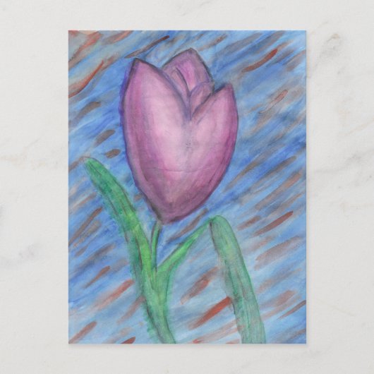 Carte postale Tulipe Aquarelle (Devant)