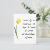 Carte Postale Tulipe jaune (Debout devant)