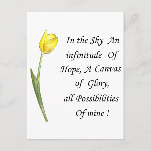 Carte Postale Tulipe jaune (Devant)