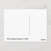 Carte Postale Tulipe rose (Dos)