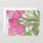 Carte postale Tulipe Rose (Devant / Derrière)