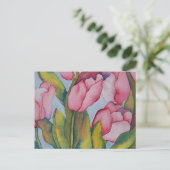 Carte postale Tulipe rose (Debout devant)