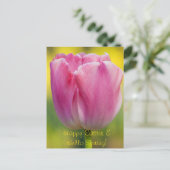 Carte postale Tulipe rose printemps (Debout devant)