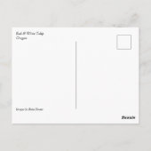 Carte Postale Tulipe rouge et blanche (Dos)