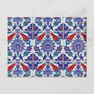 Carte Postale Tulipe Turque Arabesque Orientale Floral