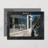 Carte Postale Tulipes Abstraites en marbre noir (Devant / Derrière)