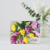 Carte Postale Tulipes au printemps (Debout devant)