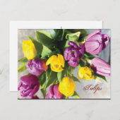 Carte Postale Tulipes au printemps (Devant / Derrière)