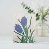 Carte Postale Tulipes bleues (Debout devant)