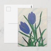 Carte Postale Tulipes bleues (Devant / Derrière)