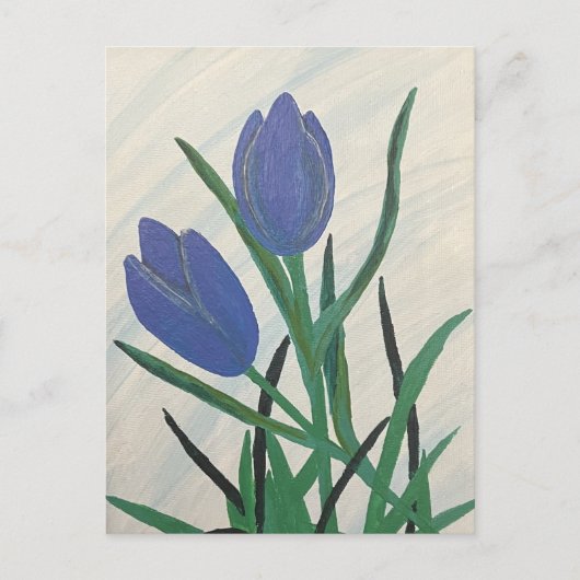 Carte Postale Tulipes bleues (Devant)