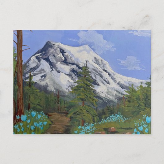 Carte Postale Tulipes bleues en randonnée (Devant)