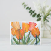 Carte Postale Tulipes d'agrumes orange (Debout devant)