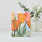 Carte Postale Tulipes d'agrumes orange (Debout devant)