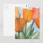 Carte Postale Tulipes d'agrumes orange (Devant / Derrière)