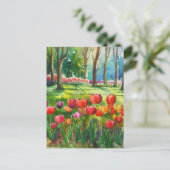 Carte Postale Tulipes dans le parc (Debout devant)