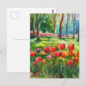 Carte Postale Tulipes dans le parc (Devant / Derrière)