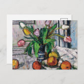 Carte Postale Tulipes dans un vase bleu | George Leslie Hunter (Devant / Derrière)