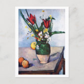 Carte Postale Tulipes dans un Vase Paul Cezanne (Devant)