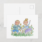 Carte Postale Tulipes dansantes (Devant / Derrière)