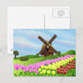 Carte Postale Tulipes de Hollande (Devant / Derrière)