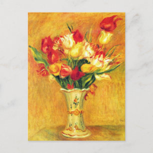 Carte Postale Tulipes de Pierre Renoir, Impressionnisme Vintage