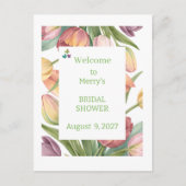 Carte Postale Tulipes élégantes à l'aquarelle (Devant)
