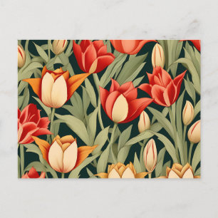 Carte Postale Tulipes Florales Modernes Vibrantes
